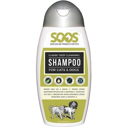 Sgs Instruments Soos PP101 Dead Sea Deep Cleansing Shampoo for Cats and Dogs - 250 ml. PP101